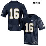 Notre Dame Fighting Irish Men's Cameron Ekanayake #16 Navy Under Armour No Name Authentic Stitched College NCAA Football Jersey IUO4499PI